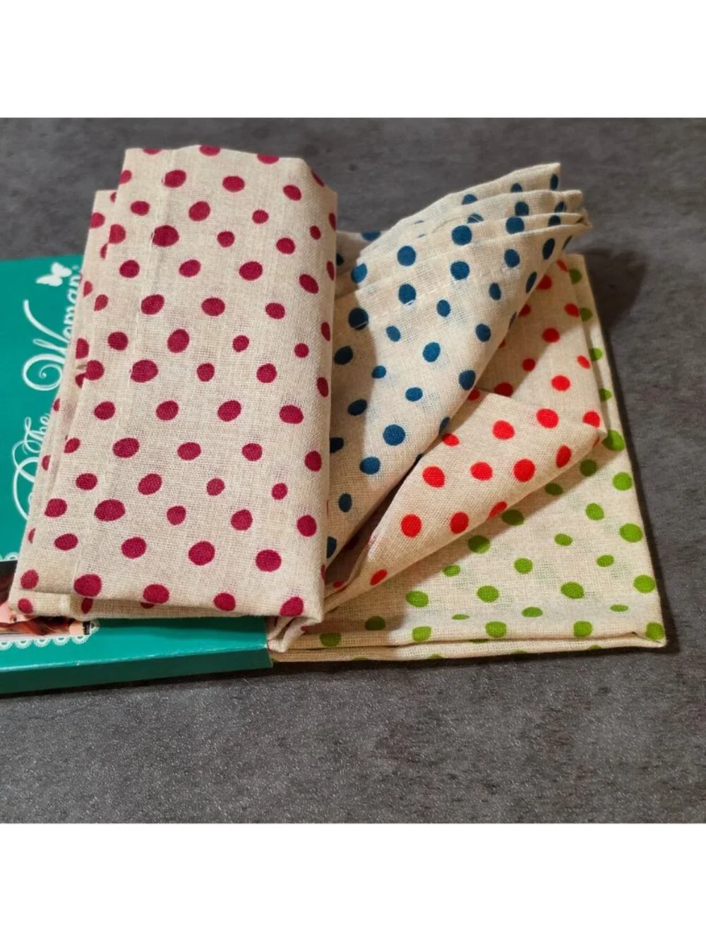 Pioneer Woman Retro Dot Napkins Set of 4 Cloth 18x18 Multicolor Polka Dot NIP